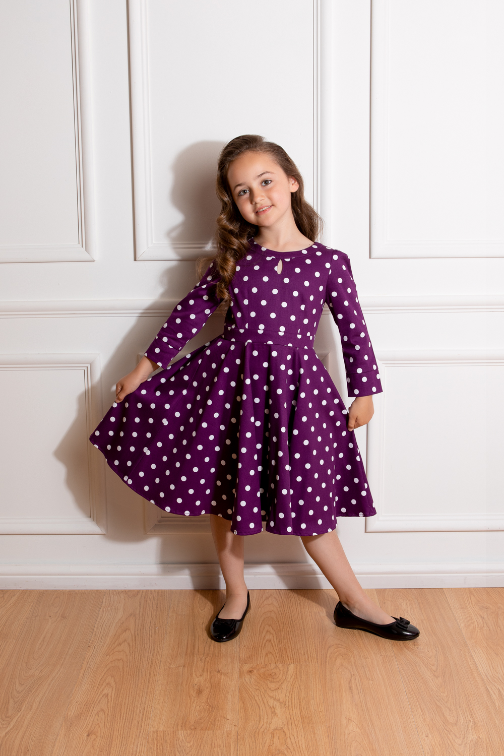 Madalyn Polka Dot Swing Dress in Kids